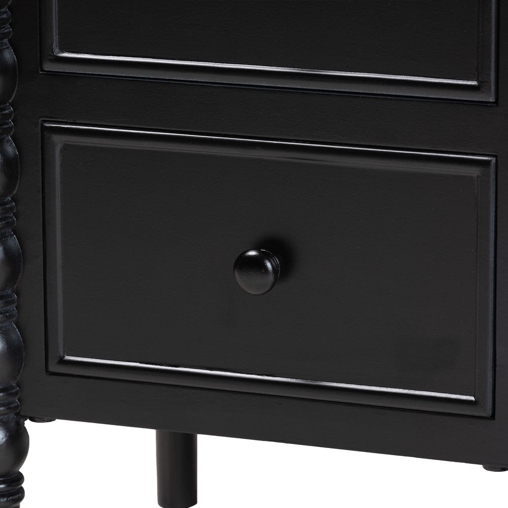 Baxton Studio - Malinda End Table in Black - JY24A172-Black/Wooden-End Table view 6