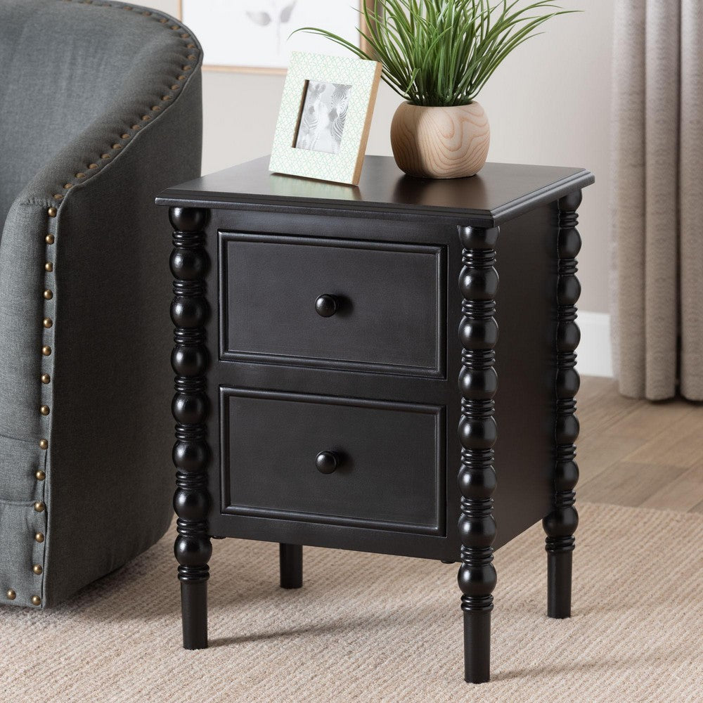 Baxton Studio - Malinda End Table in Black - JY24A172-Black/Wooden-End Table view 9