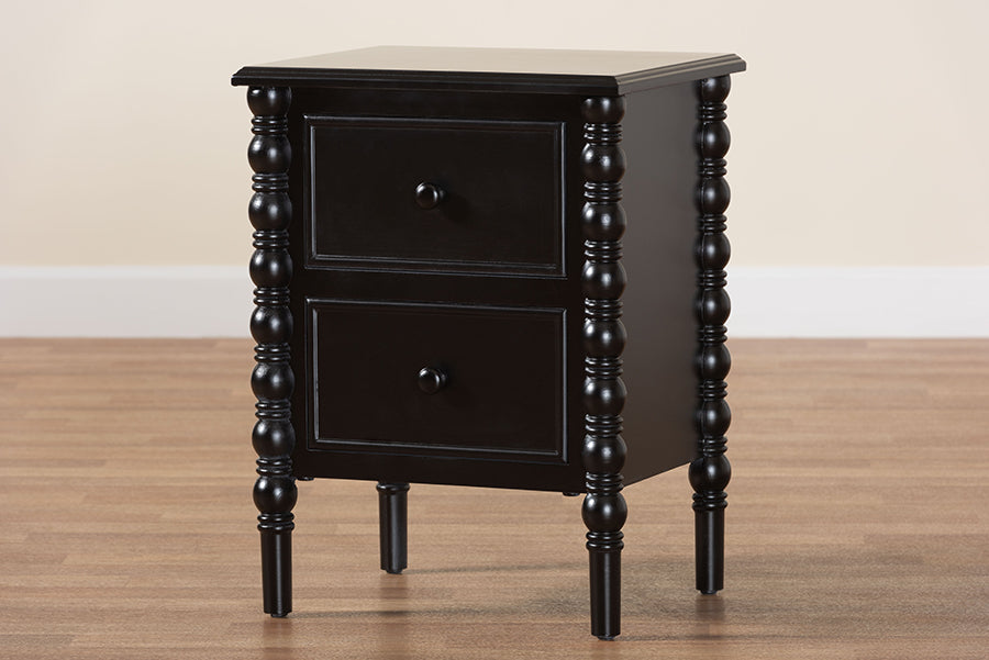 Baxton Studio - Malinda End Table in Black - JY24A172-Black/Wooden-End Table view 10