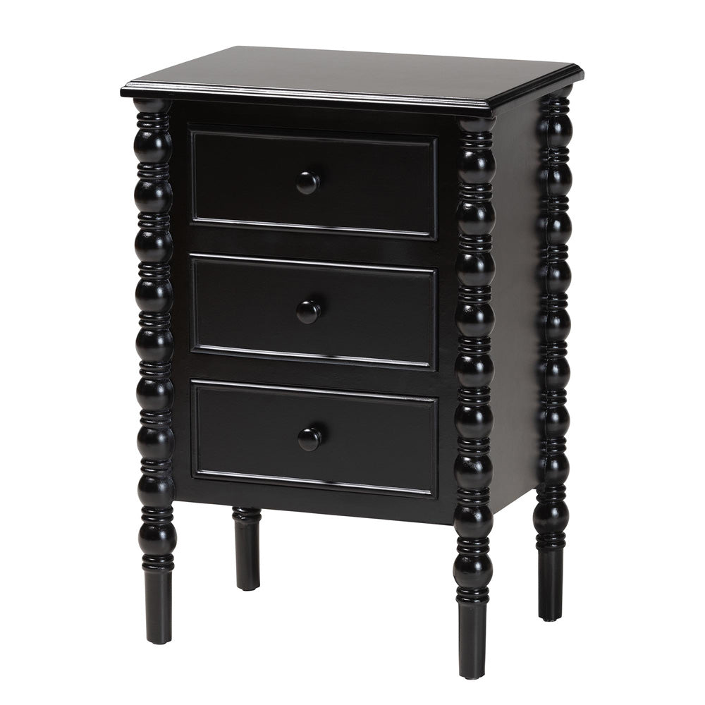 Baxton Studio - Malinda End Table in Black - JY24A173-Black/Wooden-End Table view 1
