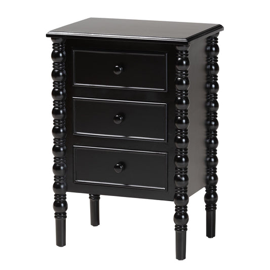 Baxton Studio - Malinda End Table in Black - JY24A173-Black/Wooden-End Table view 1