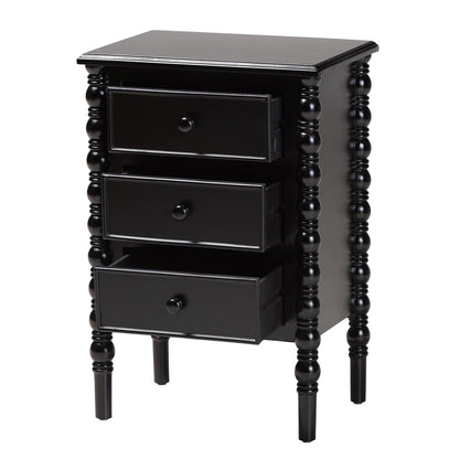 Baxton Studio - Malinda End Table in Black - JY24A173-Black/Wooden-End Table view 2
