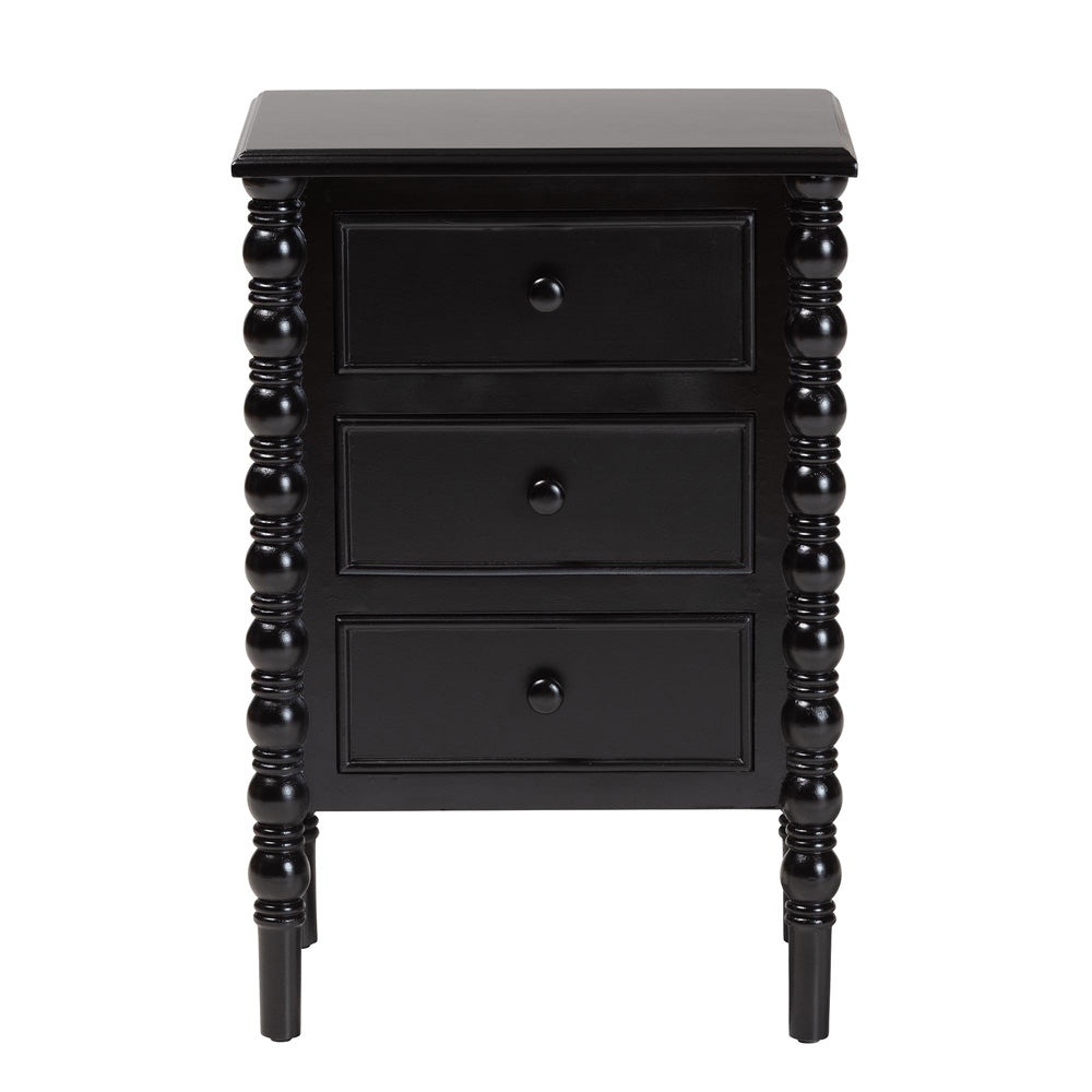Baxton Studio - Malinda End Table in Black - JY24A173-Black/Wooden-End Table view 3