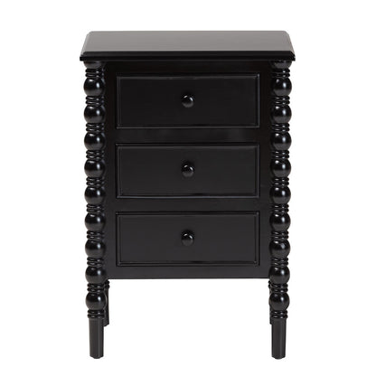Baxton Studio - Malinda End Table in Black - JY24A173-Black/Wooden-End Table view 3