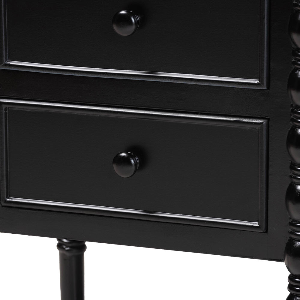 Baxton Studio - Malinda End Table in Black - JY24A173-Black/Wooden-End Table view 6