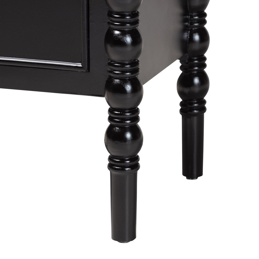 Baxton Studio - Malinda End Table in Black - JY24A173-Black/Wooden-End Table view 7