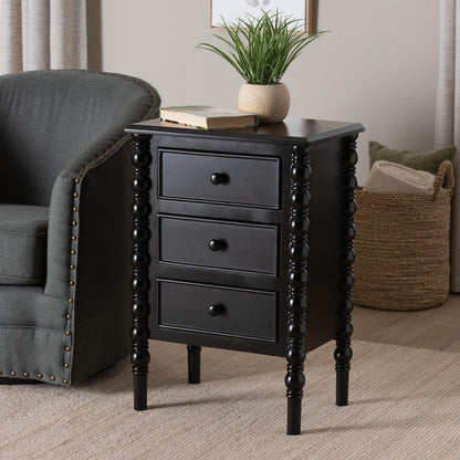 Baxton Studio - Malinda End Table in Black - JY24A173-Black/Wooden-End Table view 9