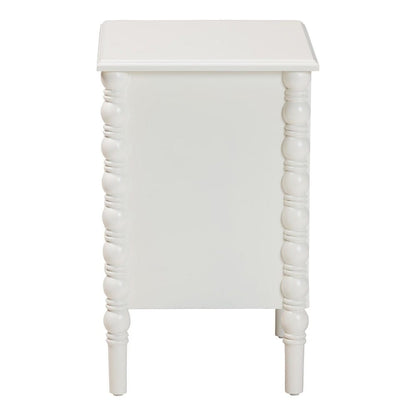 Baxton Studio - Malinda End Table in White - JY24A172-Off White/Wooden-End Table view 4