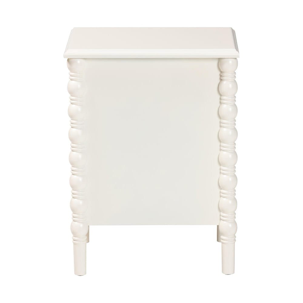Baxton Studio - Malinda End Table in White - JY24A172-Off White/Wooden-End Table view 5