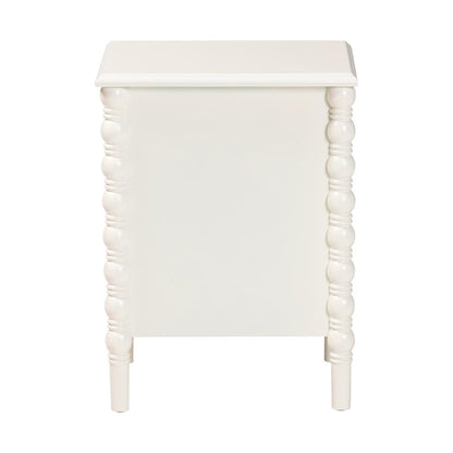 Baxton Studio - Malinda End Table in White - JY24A172-Off White/Wooden-End Table view 5