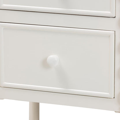 Baxton Studio - Malinda End Table in White - JY24A172-Off White/Wooden-End Table view 6