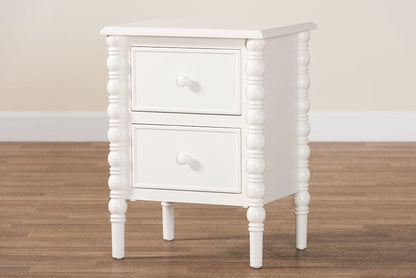 Baxton Studio - Malinda End Table in White - JY24A172-Off White/Wooden-End Table view 10