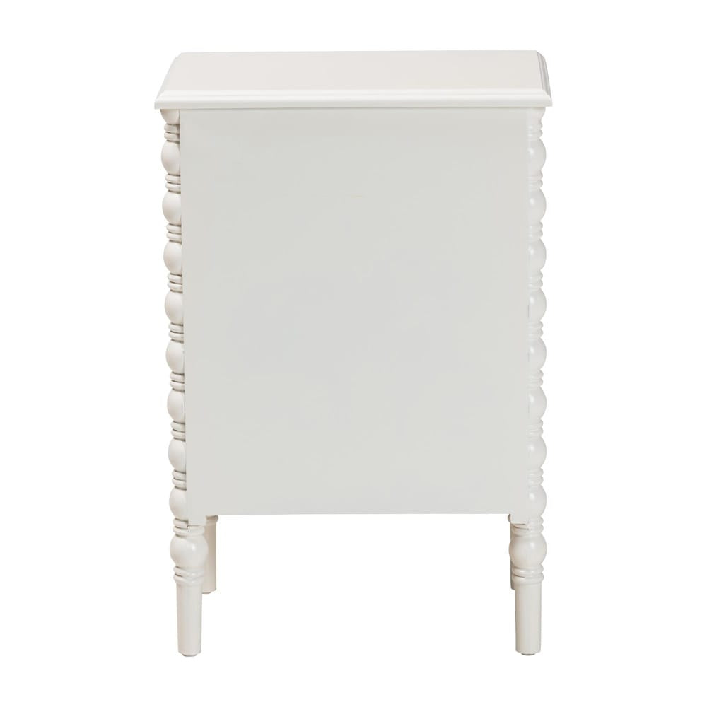 Baxton Studio - Malinda End Table in White - JY24A173-Off White/Wooden-End Table view 5