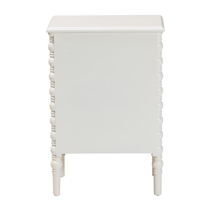 Baxton Studio - Malinda End Table in White - JY24A173-Off White/Wooden-End Table view 5