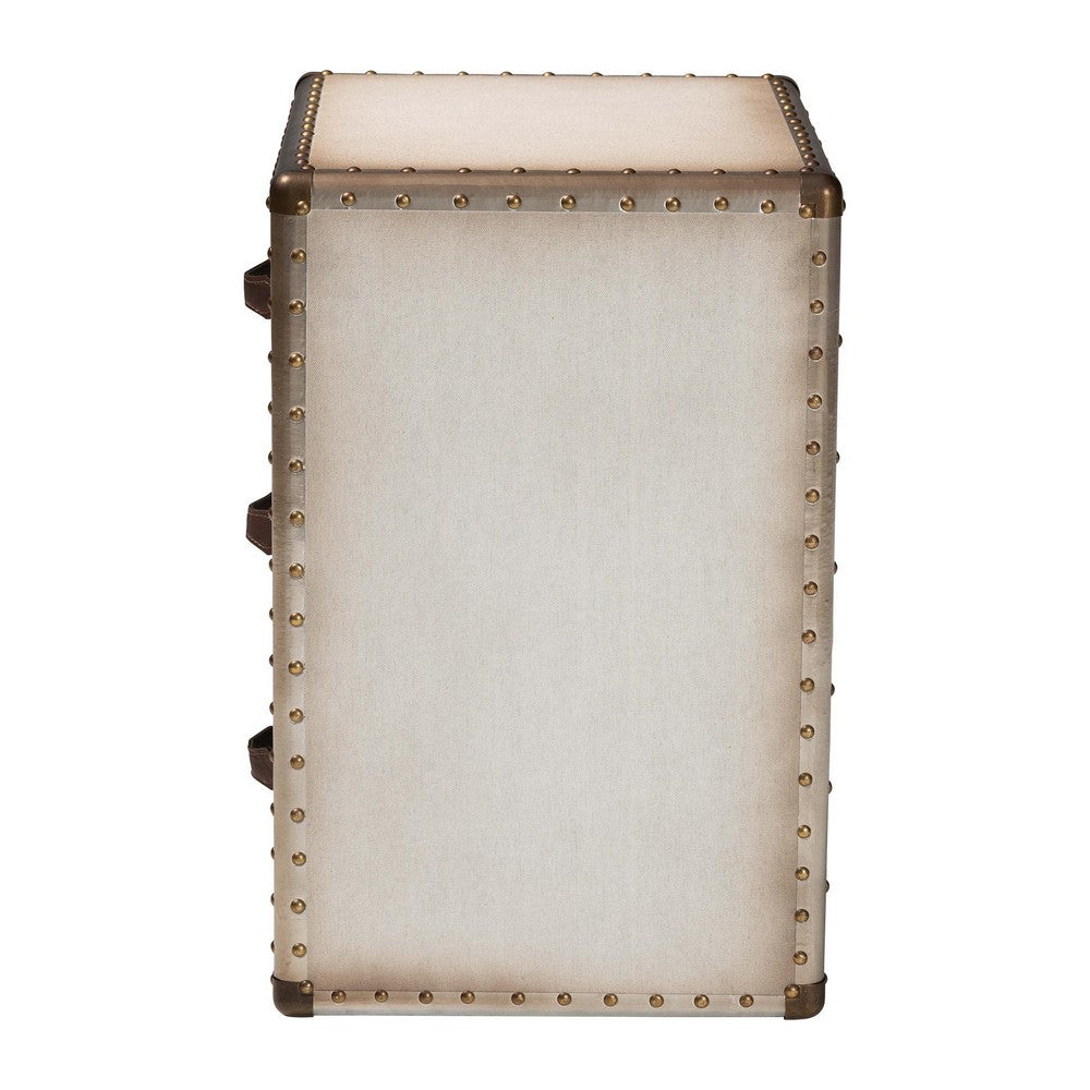 Baxton Studio - Mallison End Table in Beige/Coffee/Dark Brown - JY23B241-White-ET view 4
