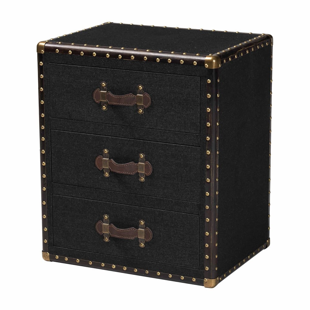 Baxton Studio - Mallison End Table in Black/Brown - JY23B241-Black-ET view 1