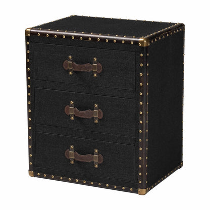 Baxton Studio - Mallison End Table in Black/Brown - JY23B241-Black-ET view 1