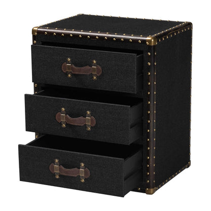 Baxton Studio - Mallison End Table in Black/Brown - JY23B241-Black-ET view 2