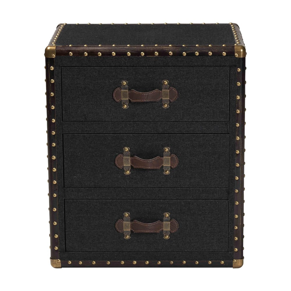 Baxton Studio - Mallison End Table in Black/Brown - JY23B241-Black-ET view 3
