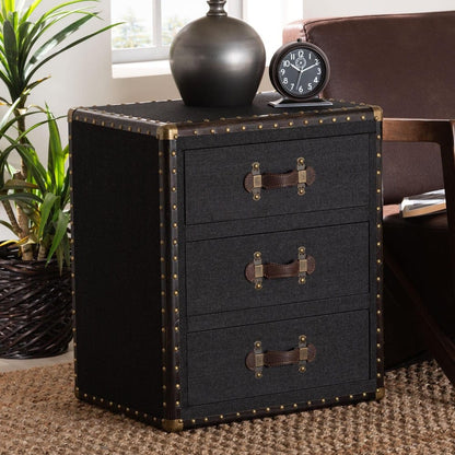 Baxton Studio - Mallison End Table in Black/Brown - JY23B241-Black-ET view 9