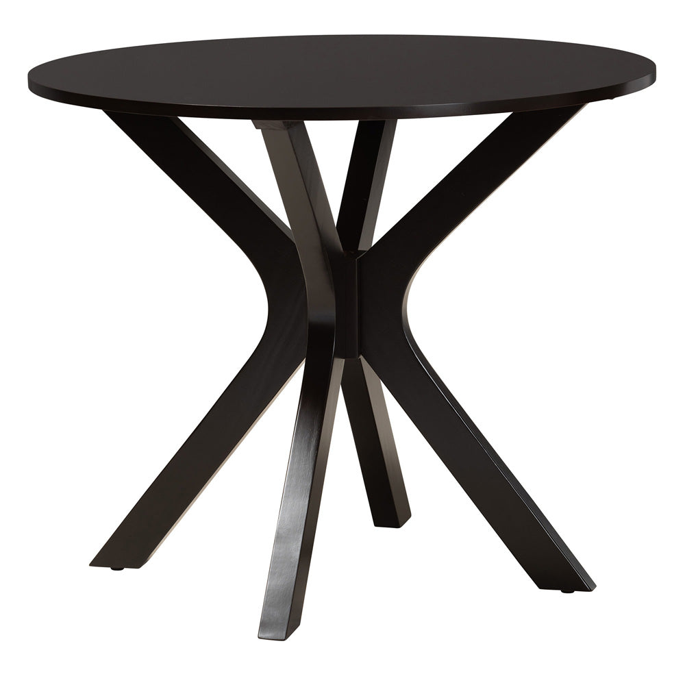 Baxton Studio - Mana Dining Set in Beige/Dark Brown - Mana-Sand/Dark Brown-5PC Dining Set view 3