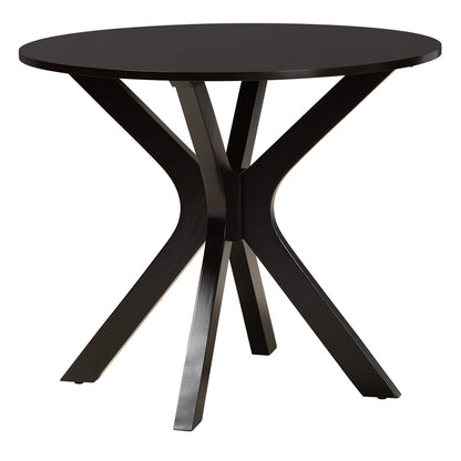 Baxton Studio - Mana Dining Set in Beige/Dark Brown - Mana-Sand/Dark Brown-5PC Dining Set view 3