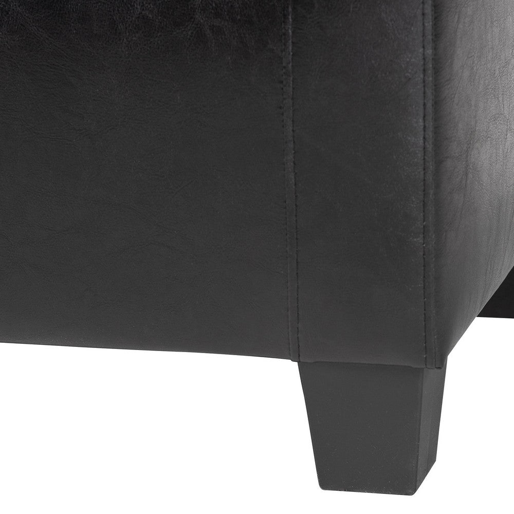 Baxton Studio - Manchester Ottoman in Black - Y-172-Black-OTTO view 7