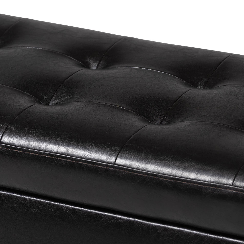 Baxton Studio - Manchester Ottoman in Dark Brown - Y-172-dark brown-OTTO view 6