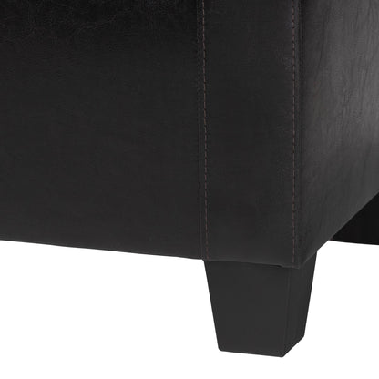 Baxton Studio - Manchester Ottoman in Dark Brown - Y-172-dark brown-OTTO view 7
