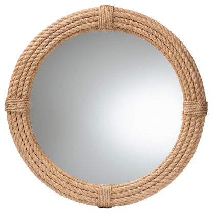 Baxton Studio - Manila Mirror in Natural - Manila Round Rope-Mirror view 1