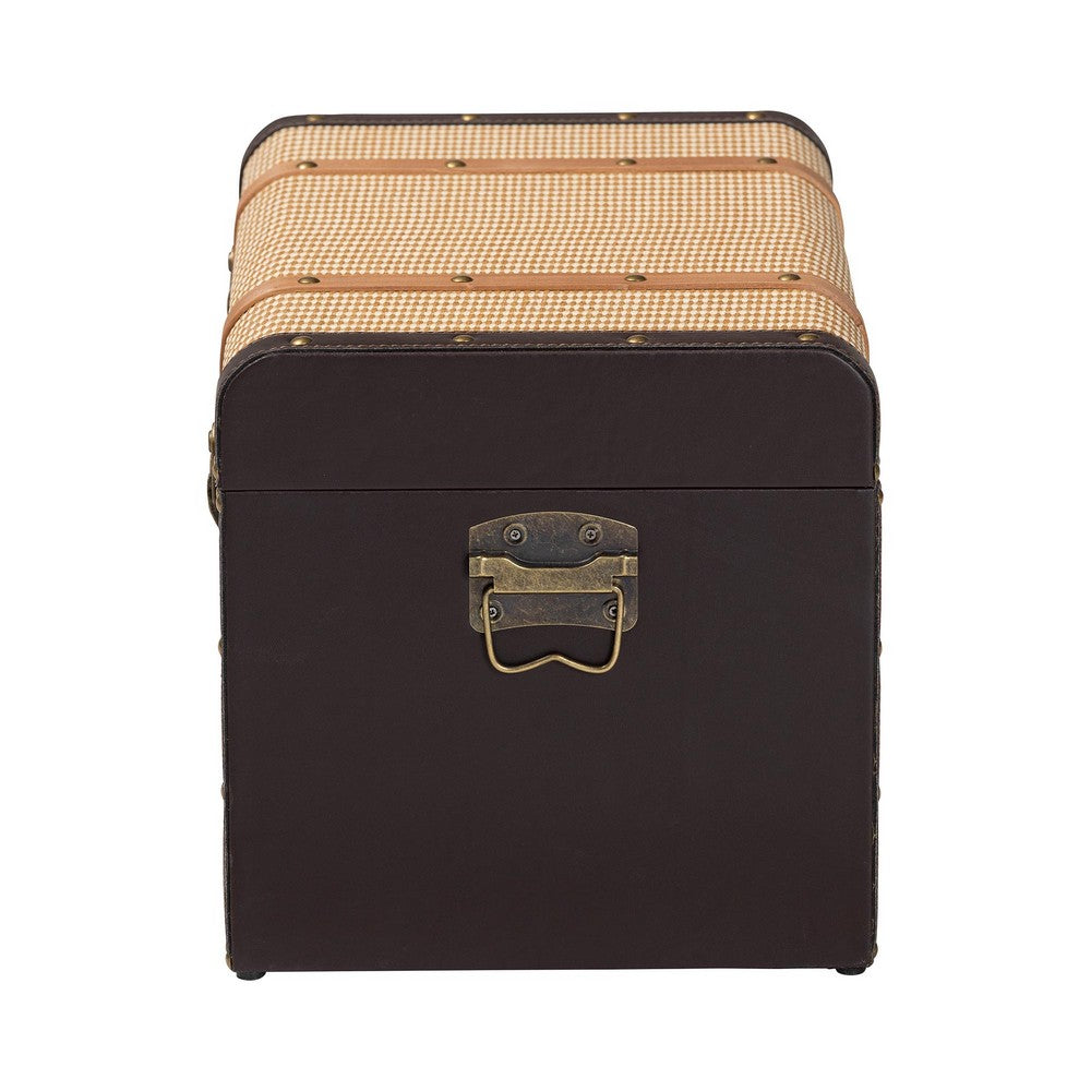 Baxton Studio - Manton Storage Trunk in Light Brown/Dark Brown/Bronze - JY25B016-Large-Wooden Trunk view 4