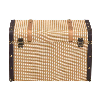 Baxton Studio - Manton Storage Trunk in Light Brown/Dark Brown/Bronze - JY25B016-Large-Wooden Trunk view 5