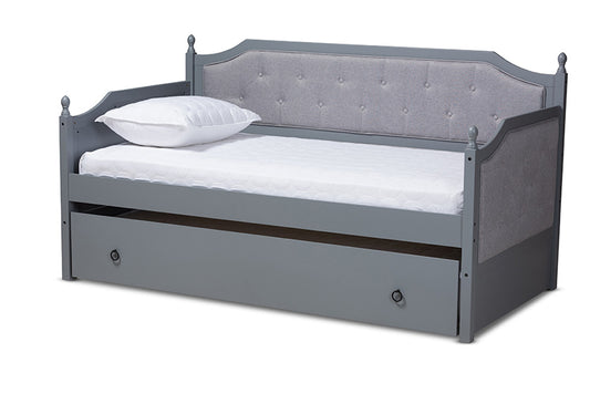 Baxton Studio - Mara Daybed - MG0014-Grey/Grey-Daybed view 1