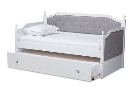 Baxton Studio - Mara Daybed - MG0014-Grey/White-Daybed view 2