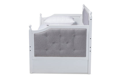 Baxton Studio - Mara Daybed - MG0014-Grey/White-Daybed view 3