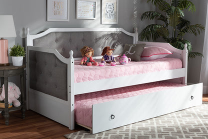 Baxton Studio - Mara Daybed - MG0014-Grey/White-Daybed view 5