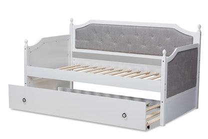 Baxton Studio - Mara Daybed - MG0014-Grey/White-Daybed view 6