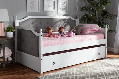 Baxton Studio - Mara Daybed - MG0014-Grey/White-Daybed view 8