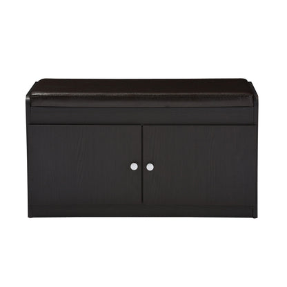 Baxton Studio - Margaret Shoe Cabinet in Dark Brown - SR-001-Espresso view 2