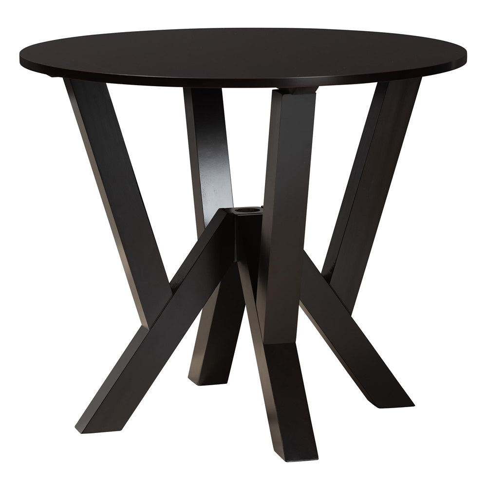 Baxton Studio - Mari Dining Set in Beige/Dark Brown - Mari-Sand/Dark Brown-5PC Dining Set view 3