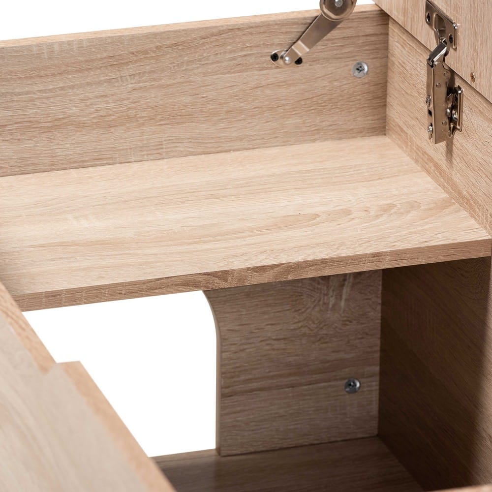 Baxton Studio - Mariam Cat House in Oak  - SECHC150140WI-Hana Oak-Cat House view 9