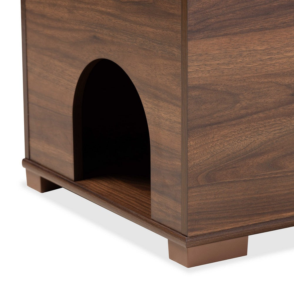 Baxton Studio - Mariam Cat House in Walnut Brown - SECHC150140WI-Walnut-Cat House view 8