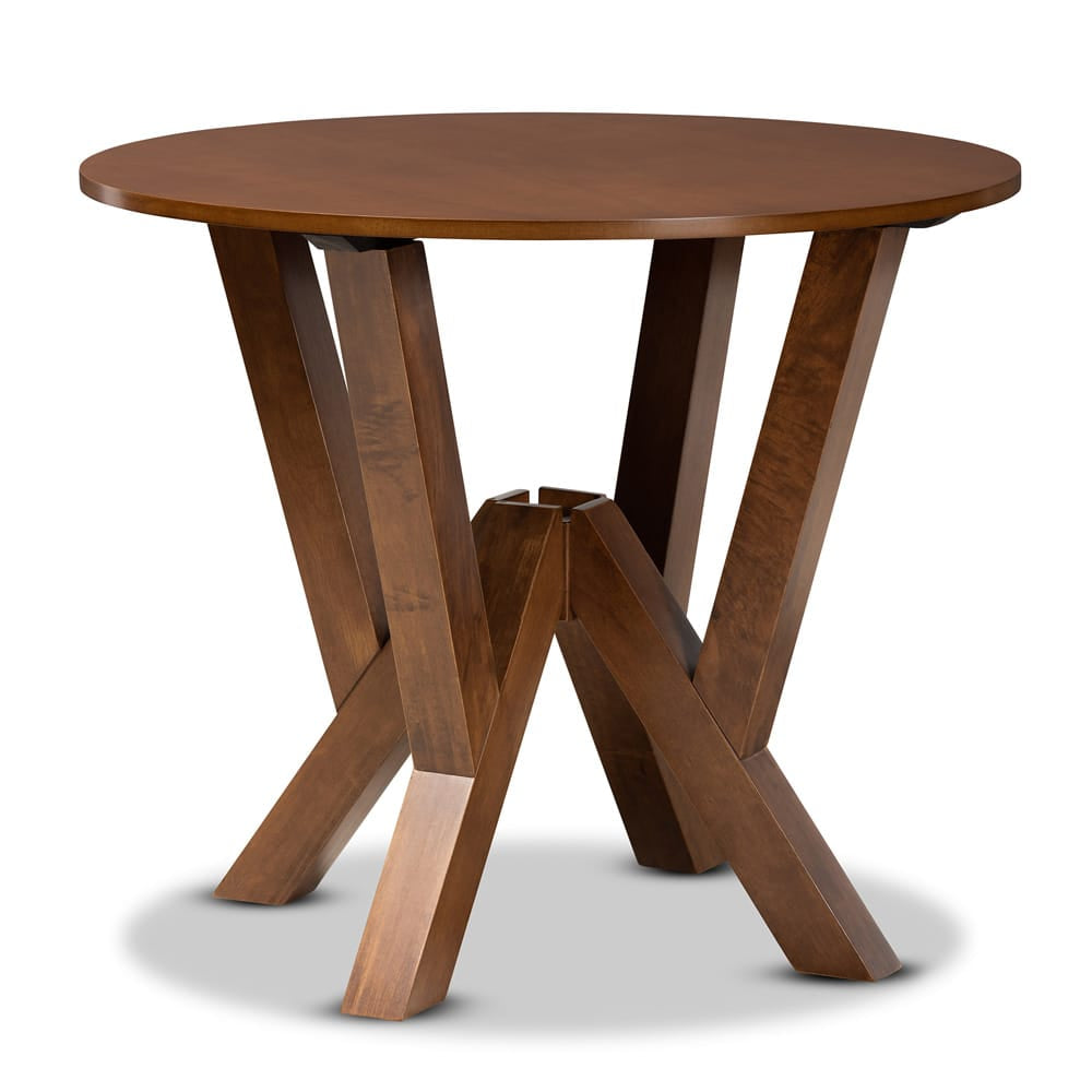 Baxton Studio - Marian Dining Set in Grey/walnut brown - Marian-Grey/Walnut-5PC Dining Set view 3