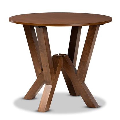 Baxton Studio - Marian Dining Set in Grey/walnut brown - Marian-Grey/Walnut-5PC Dining Set view 3