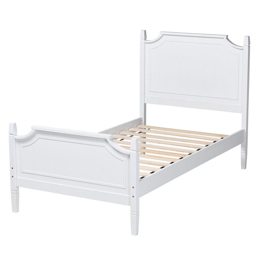 Baxton Studio - Mariana Full Size Bed in White - Mariana-White-Full view 3