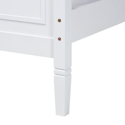 Baxton Studio - Mariana Full Size Bed in White - Mariana-White-Full view 5