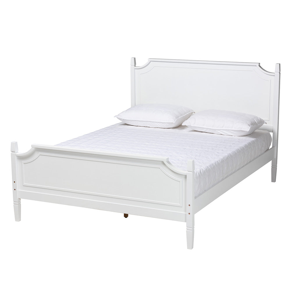 Baxton Studio - Mariana Queen Size Bed in White - Mariana-White-Queen view 1