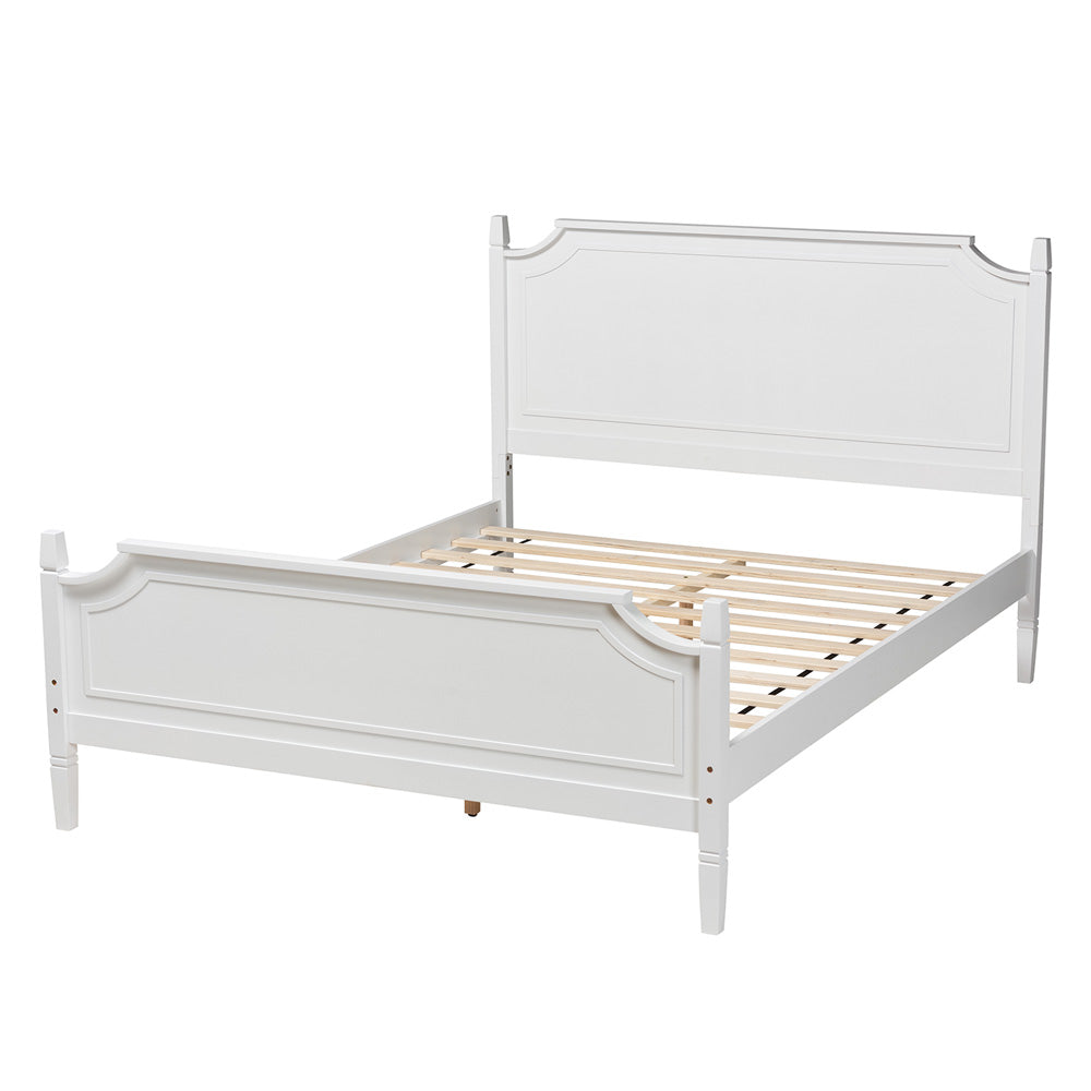 Baxton Studio - Mariana Queen Size Bed in White - Mariana-White-Queen view 3