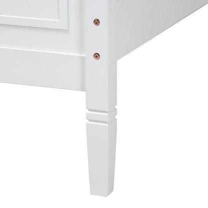 Baxton Studio - Mariana Queen Size Bed in White - Mariana-White-Queen view 5