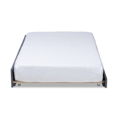 Baxton Studio - Mariana Trundle in Grey - Mariana-Grey-Trundle view 2